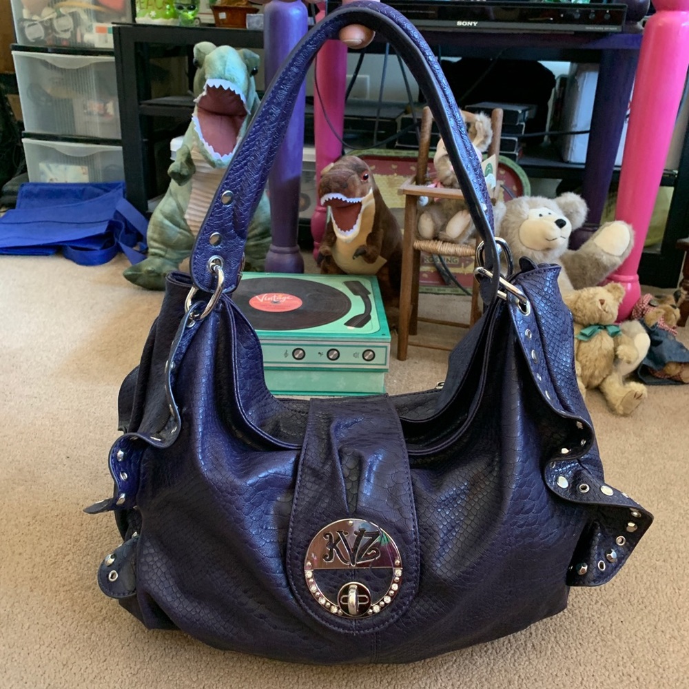 EUC KVZ purple vegan leather purse